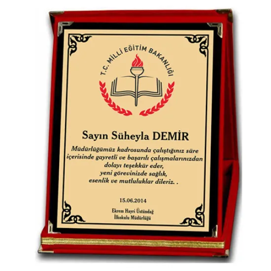 KADİFE KUTU 15x21 Cm Plaket  