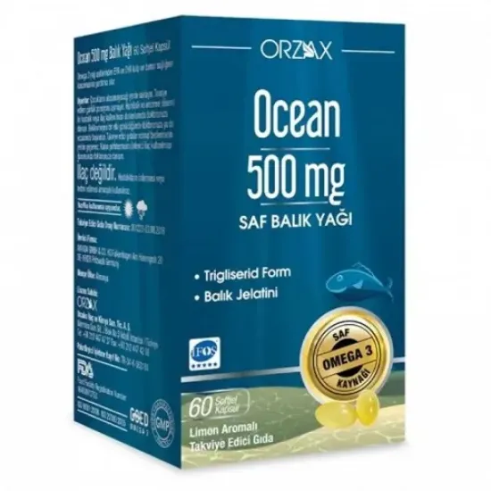 Ocean Omega 3 Balık Yağı 500 Mg 60 Kapsül